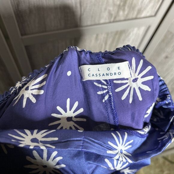 Cloe Cassandro Palazzo Wide Leg Pants Satin Silk Cotton Designer Size S - Picture 8 of 8